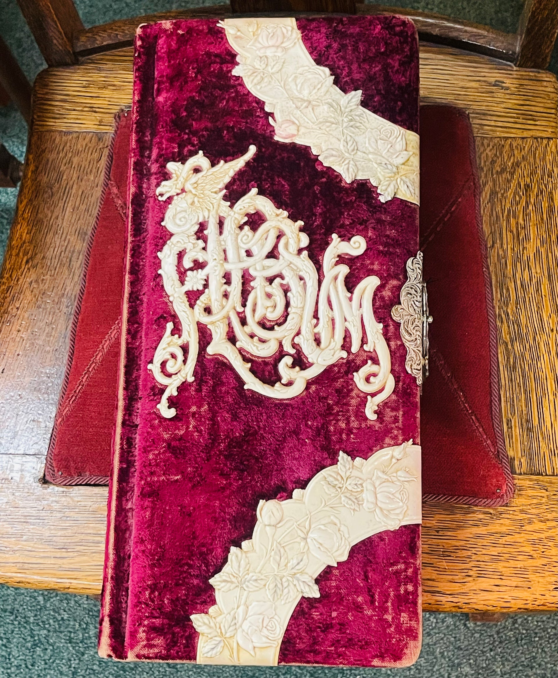 Victorian Celluloid & Velvet Nouveau Woman Photo Album Pristine – Loved To  Death