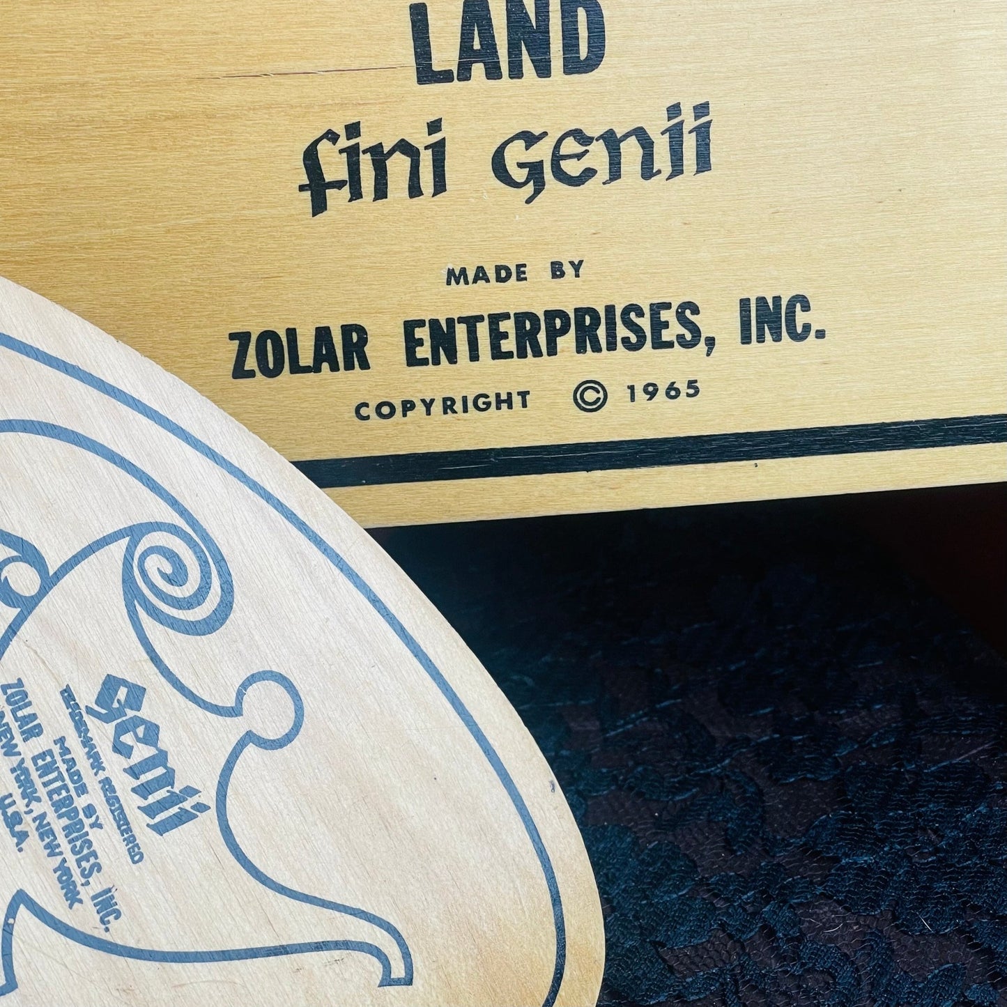 Antique 1965 Zolar Enterprises Genii Board & Original Box - Loved To Death