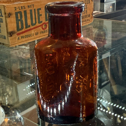 Antique Amber Poison Bottle - Loved To Death