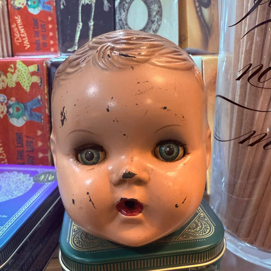 Antique Doll Head with Sleep Eyes - Loved To Death