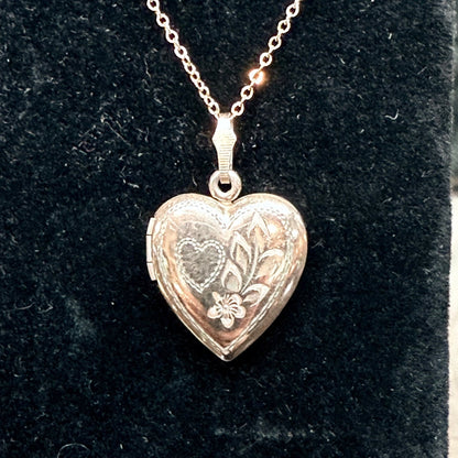 Antique Gold Filled Double Heart Locket - Loved To Death