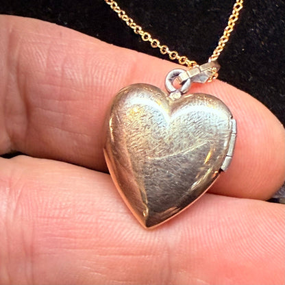 Antique Gold Filled Double Heart Locket - Loved To Death