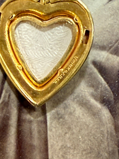 Antique Gold Filled Heart Floral Locket - Loved To Death