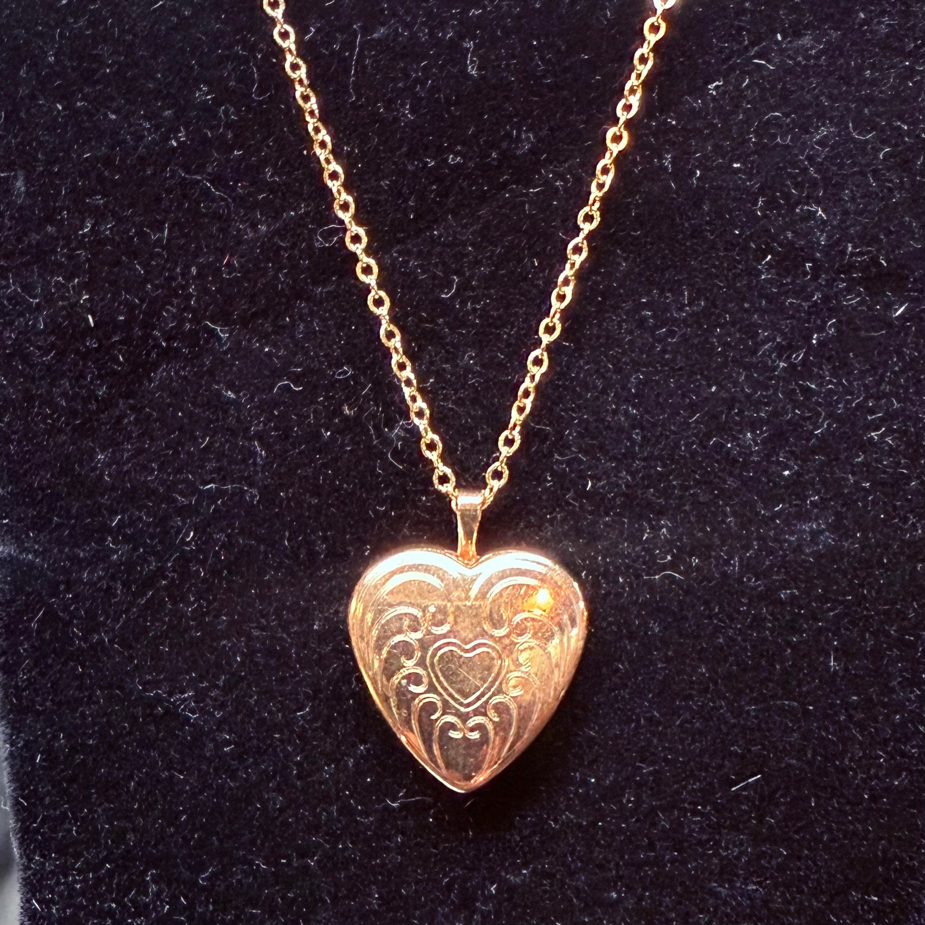 Antique Gold Filled Heart Locket Small - Loved To Death