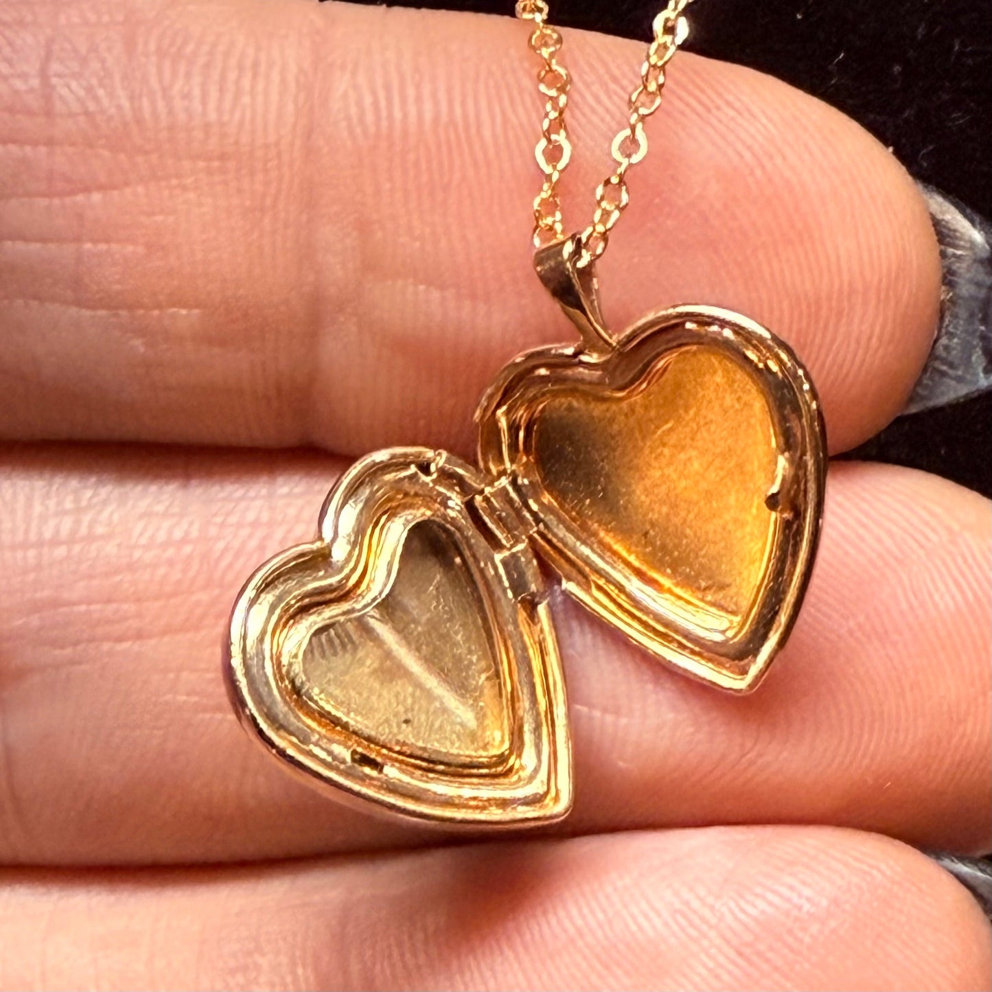 Antique Gold Filled Heart Locket Small - Loved To Death