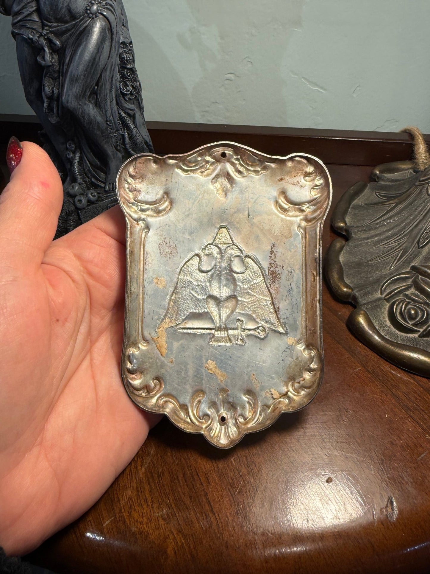 Antique Masonic 32nd Degree Coffin Adornment - Loved To Death