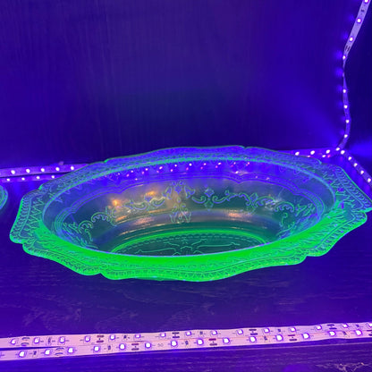 Antique Uranium Glass Bowl - Loved To Death