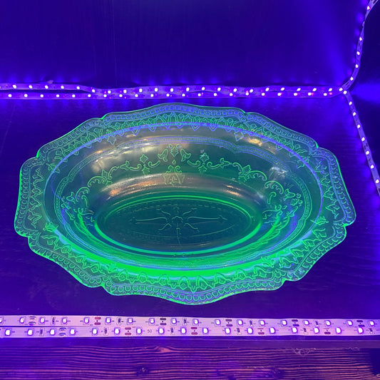 Antique Uranium Glass Bowl - Loved To Death