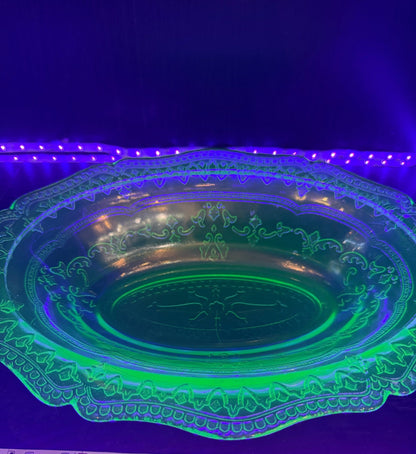 Antique Uranium Glass Bowl - Loved To Death