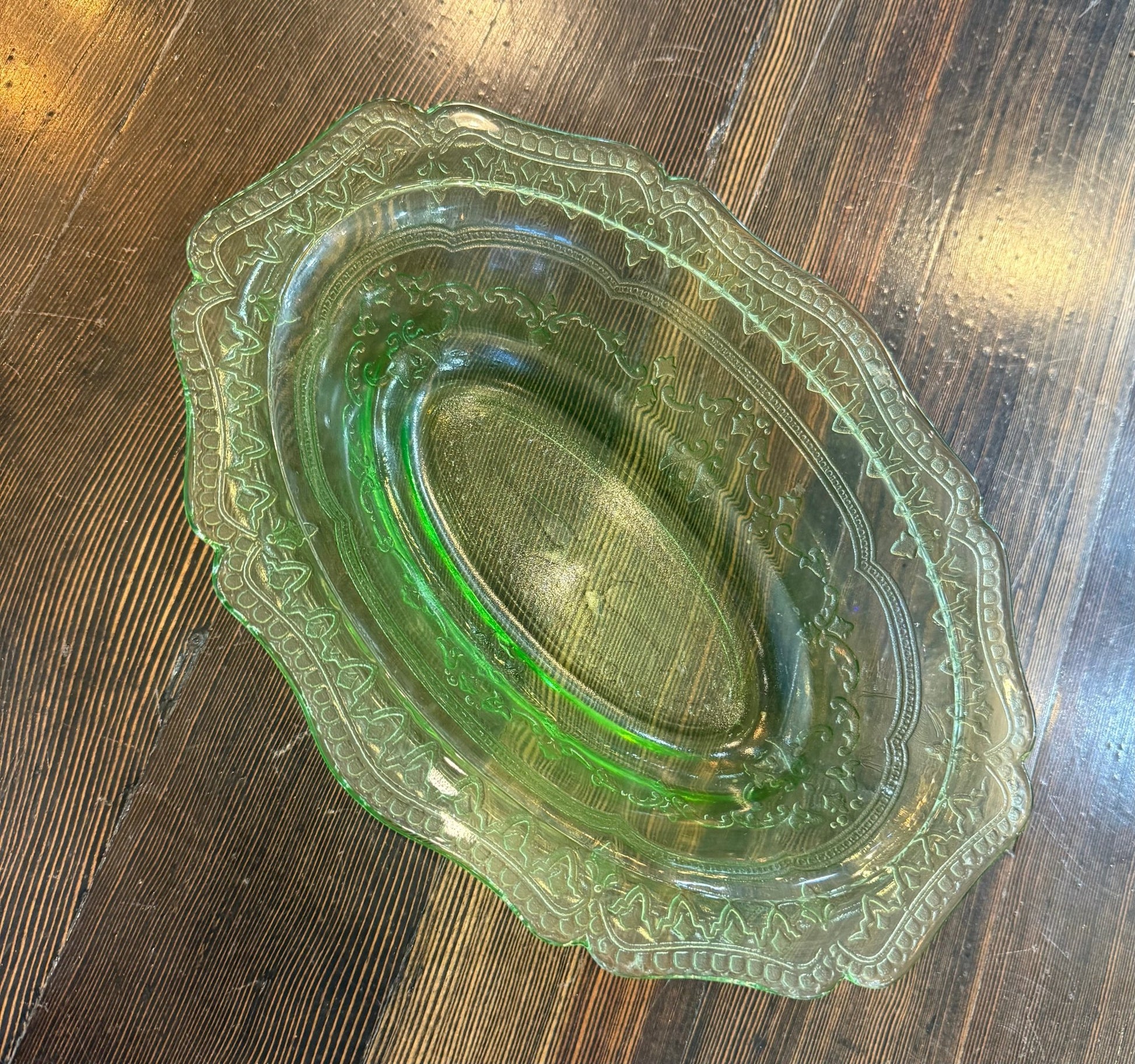 Antique Uranium Glass Bowl - Loved To Death