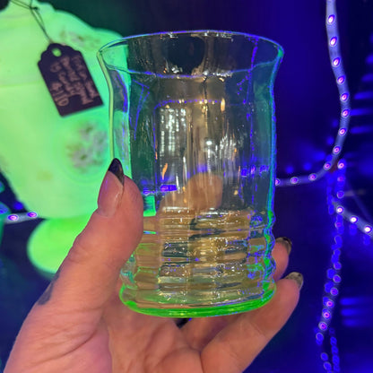 Antique Uranium Glass Juice Cup - Loved To Death