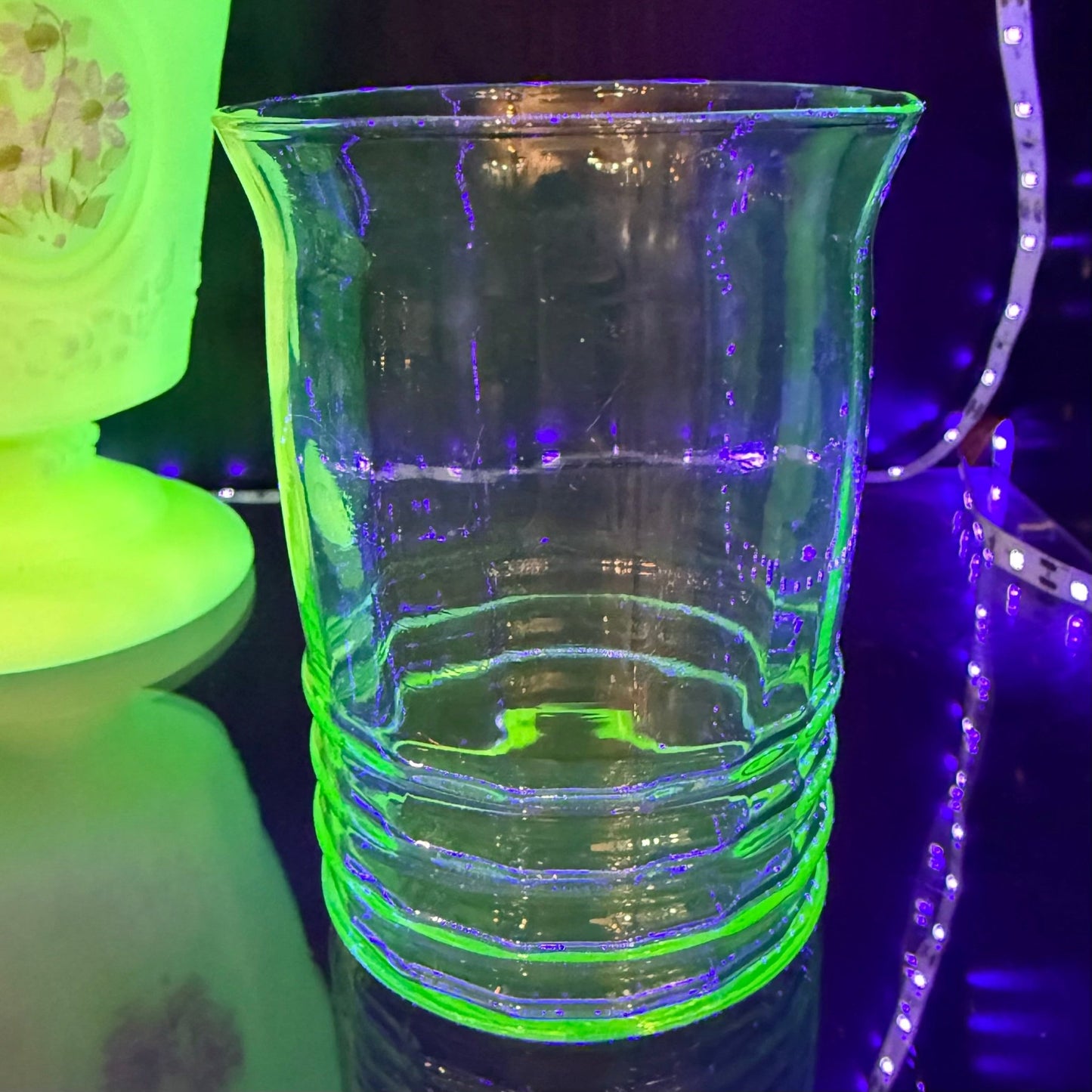 Antique Uranium Glass Juice Cup - Loved To Death