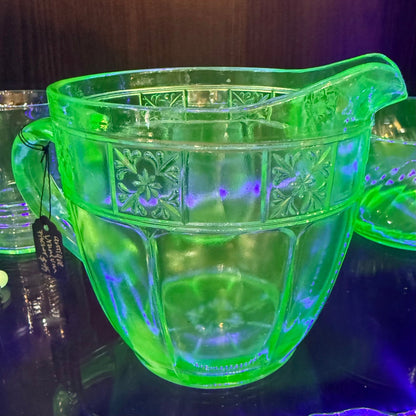 Antique Uranium Glass Pitcher - Loved To Death