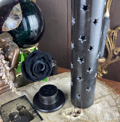 Black Soapstone Stars Incense Tower Burner - Loved To Death