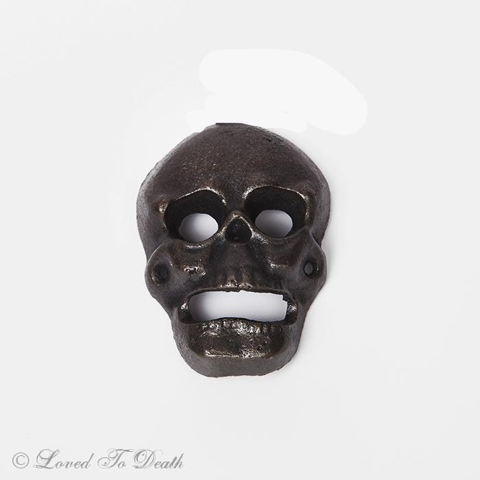 Cast Iron Skull Bottle Opener - Loved To Death