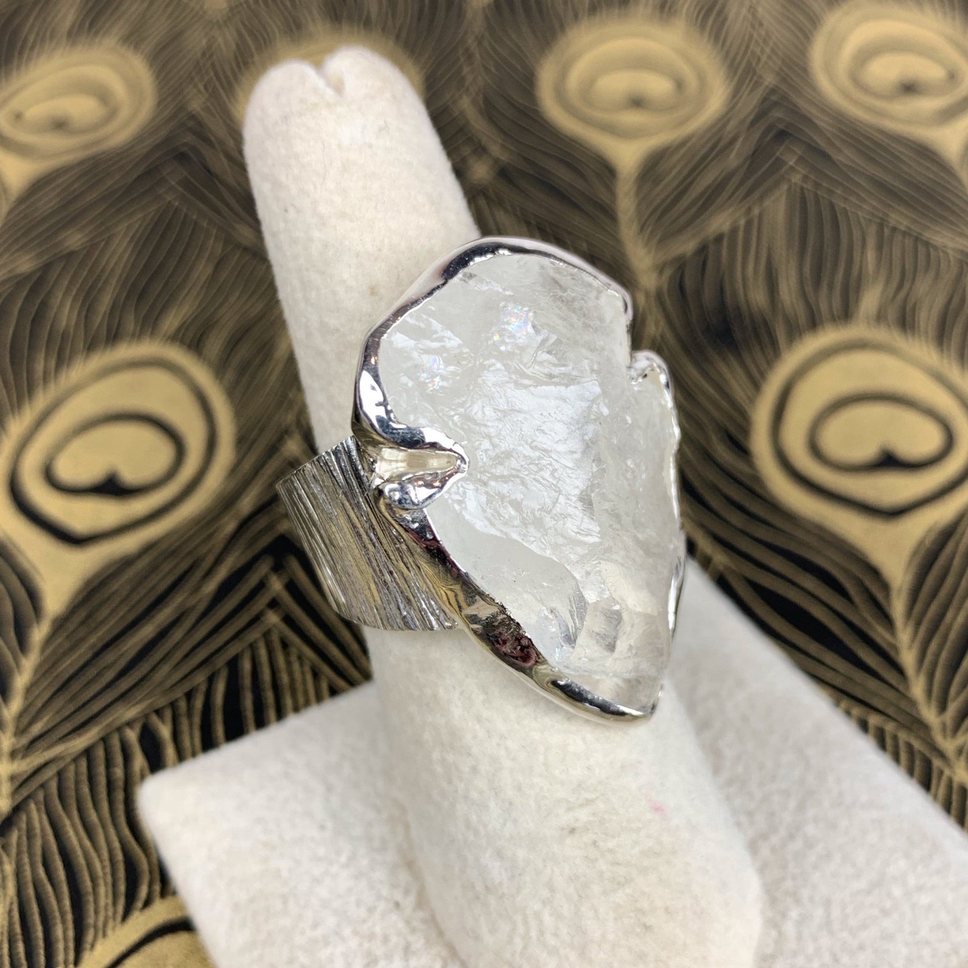 Clear Quartz Arrowhead Sterling Ring - Loved To Death