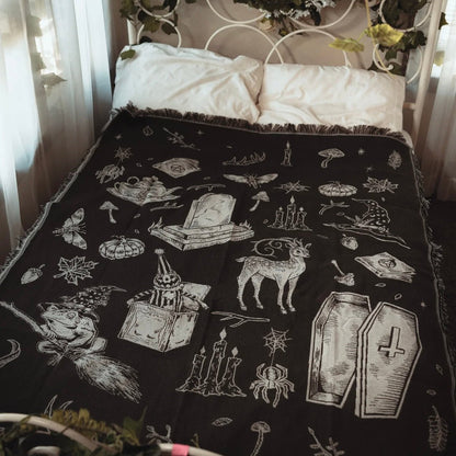 Cottage Witch Tapestry Throw Blanket - Loved To Death