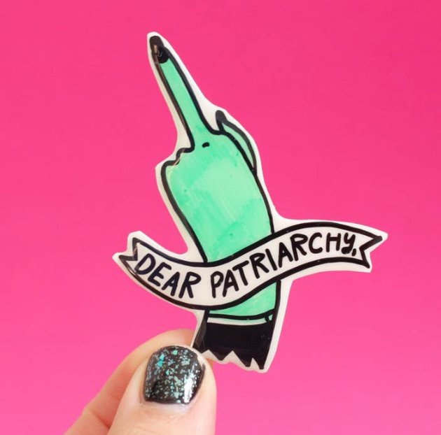 Dear Patriarchy Finger Brooch - Loved To Death