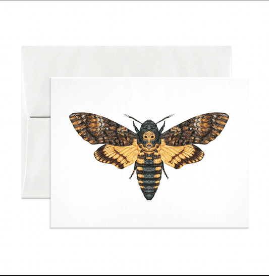 Death Head Moth Greeting Card - Loved To Death