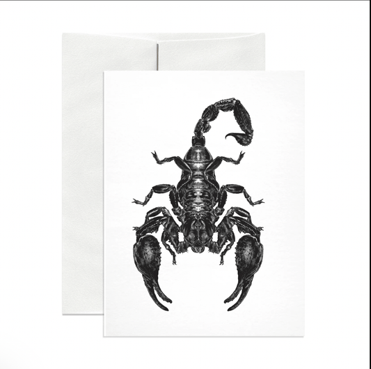 Emperor Scorpion Foil Greeting Card - Loved To Death