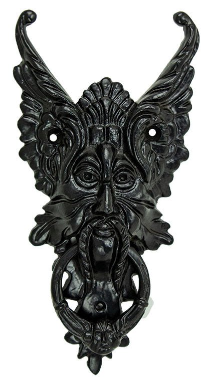 Gothic Black Iron Woodland Door Knocker - Loved To Death