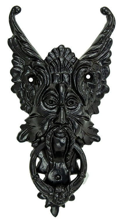 Gothic Black Iron Woodland Door Knocker - Loved To Death