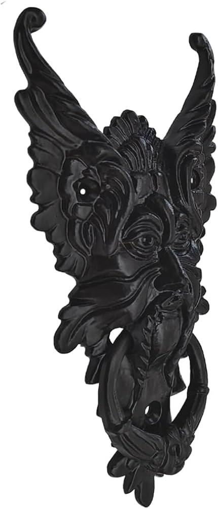 Gothic Black Iron Woodland Door Knocker - Loved To Death