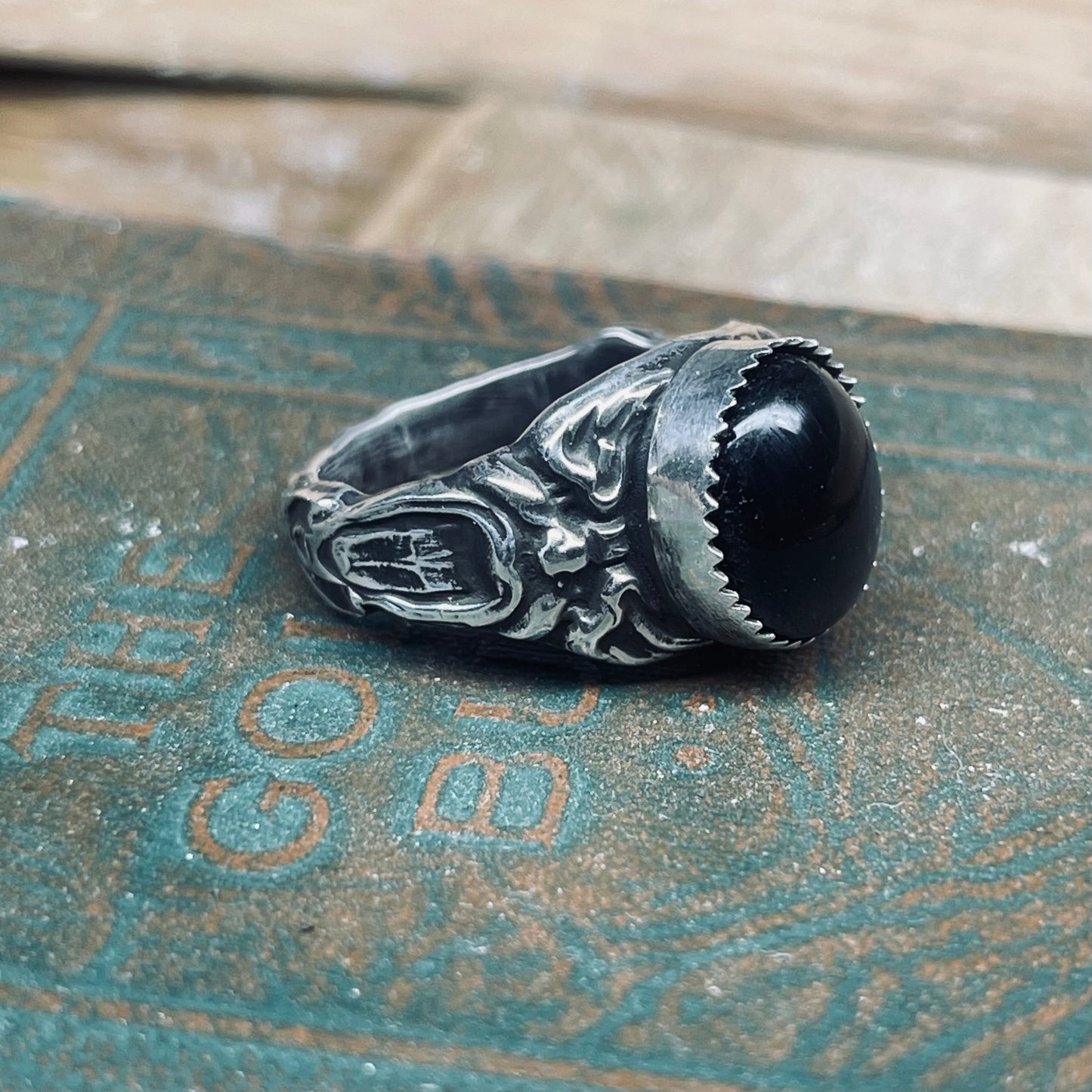 Gothic Victorian Handmade Screaming Gargoyle Ring Sterling - Loved To Death