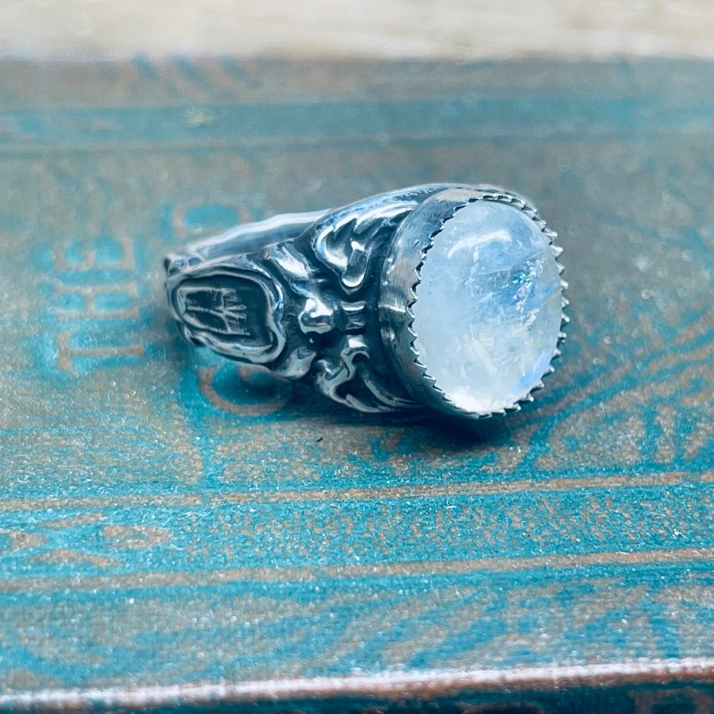 Gothic Victorian Handmade Screaming Gargoyle Ring Sterling - Loved To Death