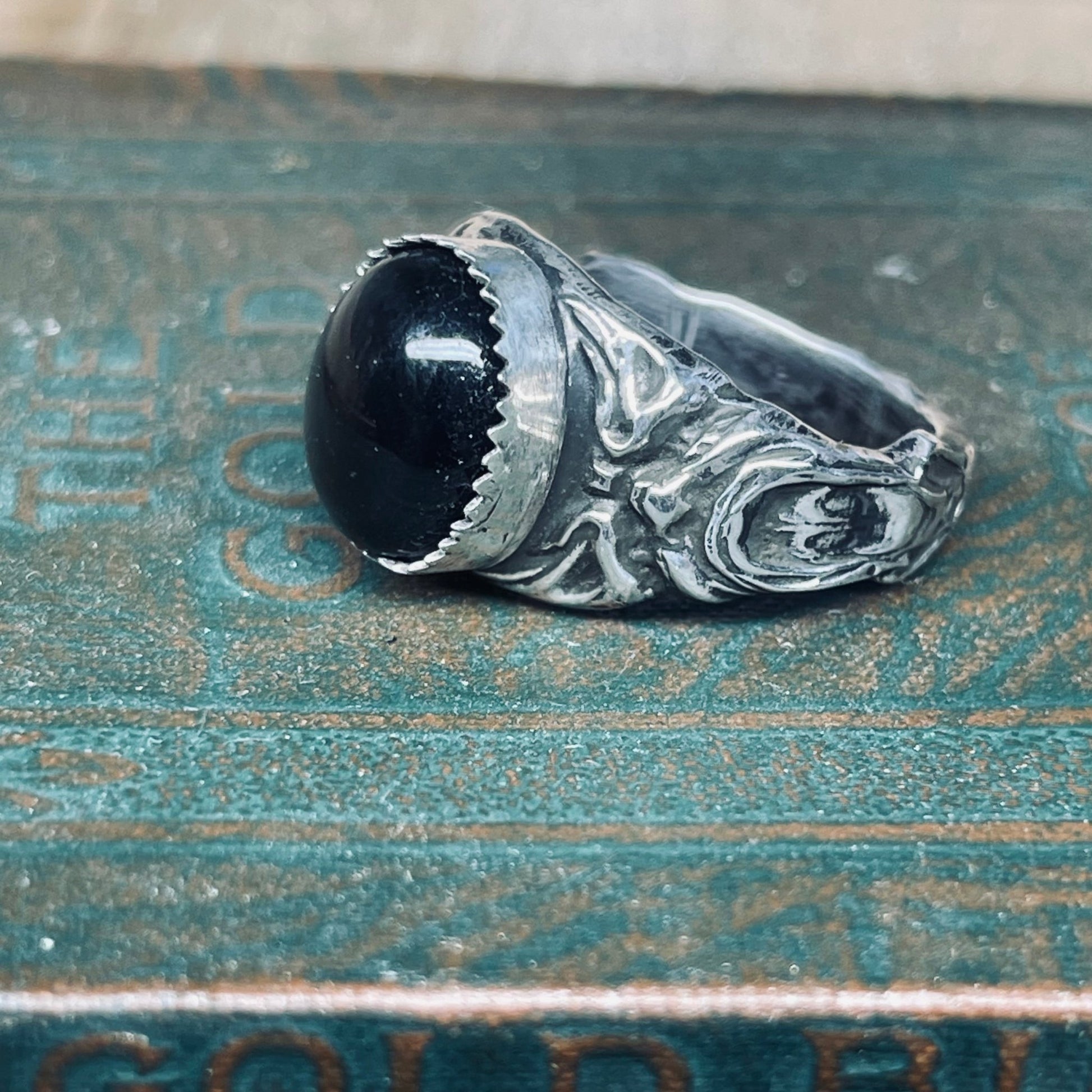 Gothic Victorian Handmade Screaming Gargoyle Ring Sterling - Loved To Death