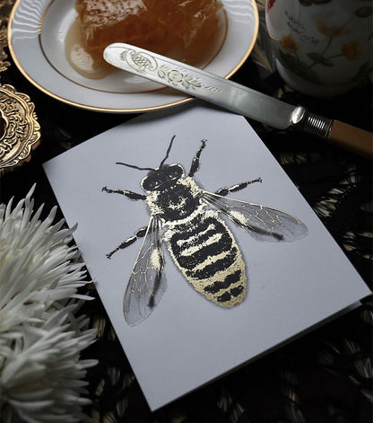 Honeybee Foil Greeting Card - Loved To Death