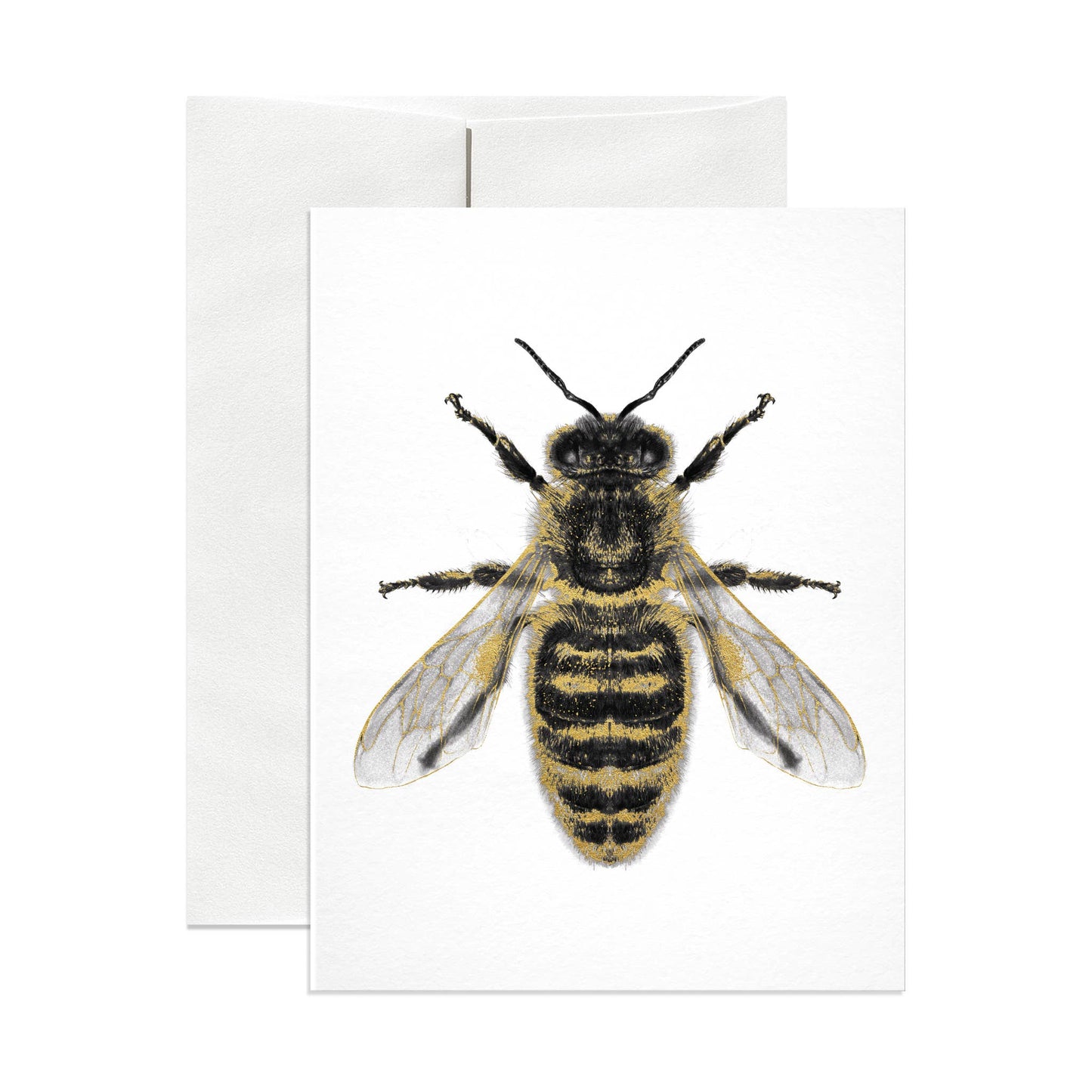 Honeybee Foil Greeting Card - Loved To Death