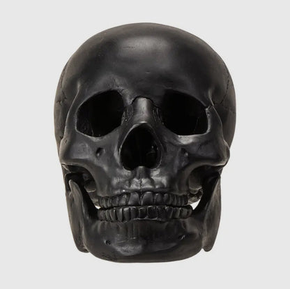 Human Skull Replica Matte Black - Loved To Death