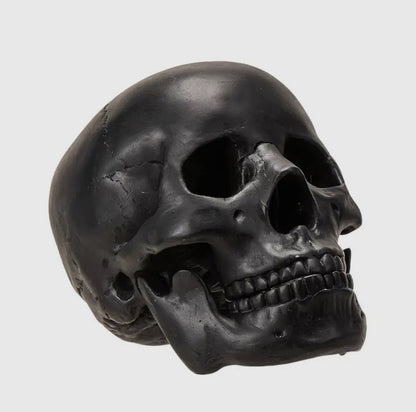 Human Skull Replica Matte Black - Loved To Death