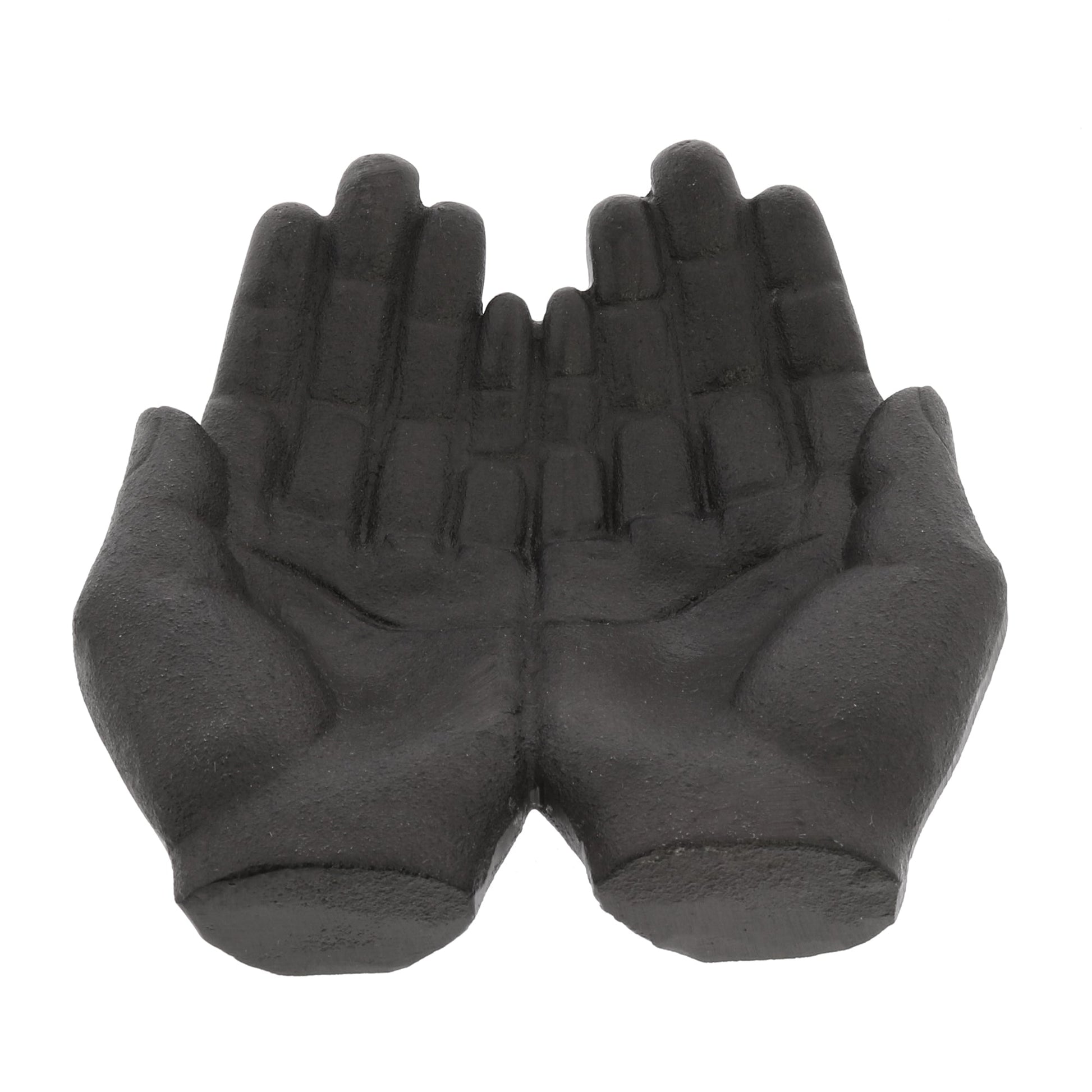 Large Black Cast Iron Cupped Hands - Loved To Death