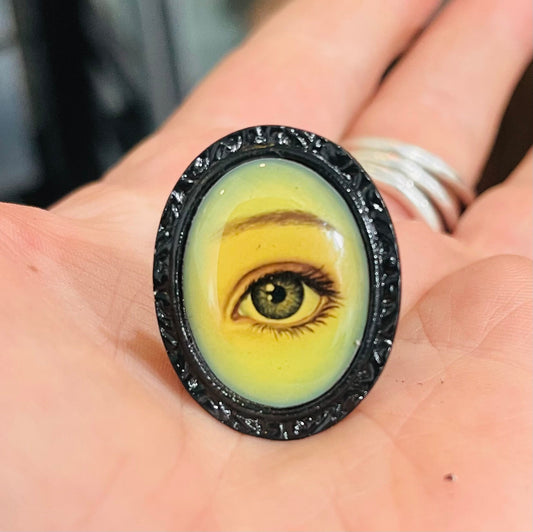 Lover's Eye Black Victorian Setting Ring - Loved To Death