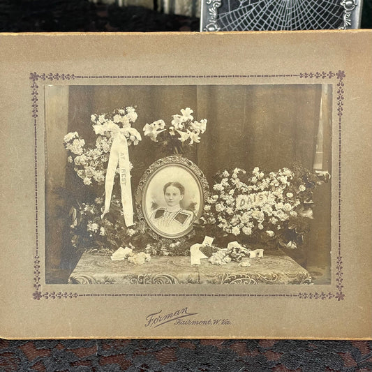 Original Victorian Mourning Photograph Daisy - Loved To Death