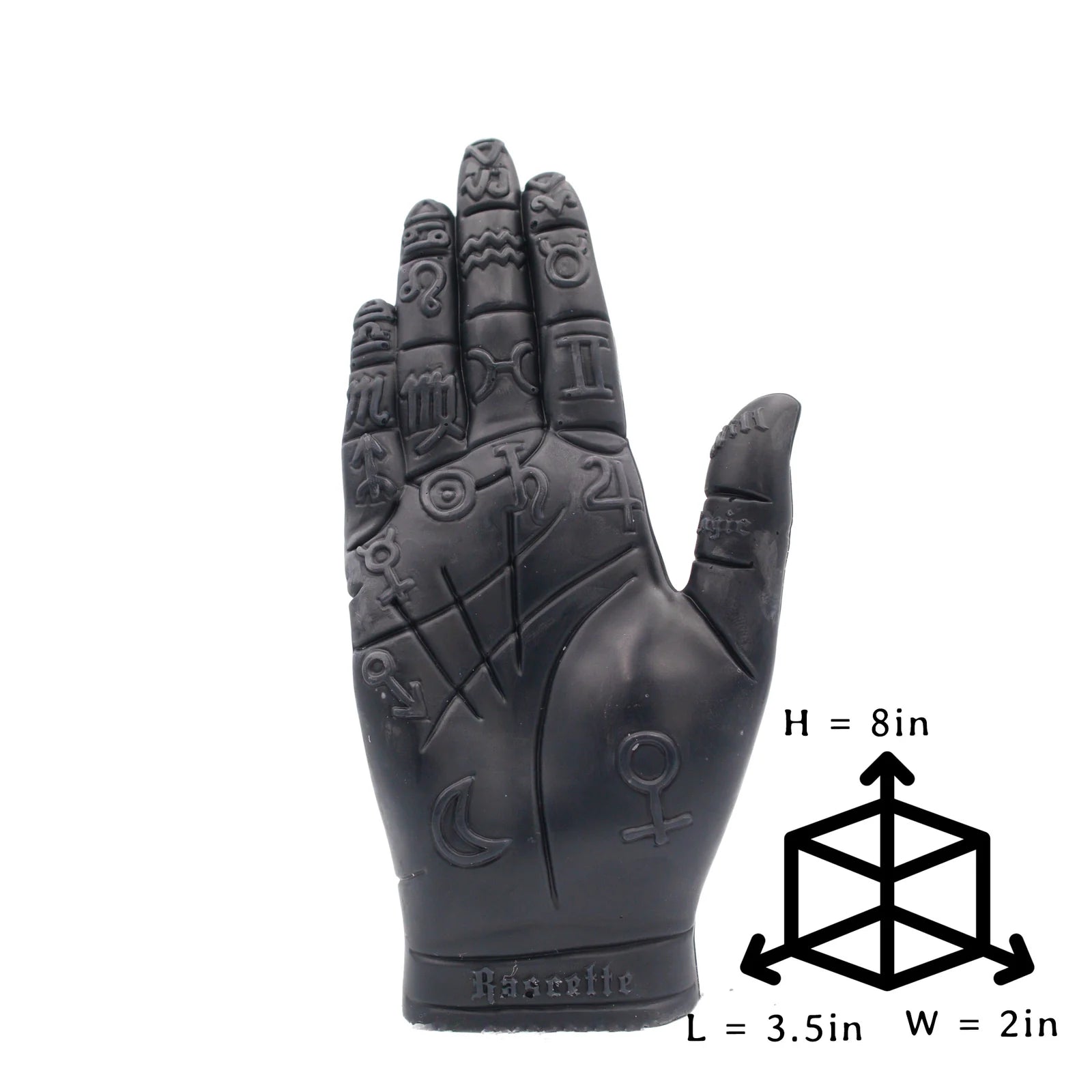 Palmistry Black Sculptural Candle - Loved To Death