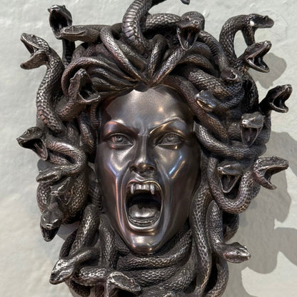 Screaming Medusa Wall Hook Pewter - Loved To Death