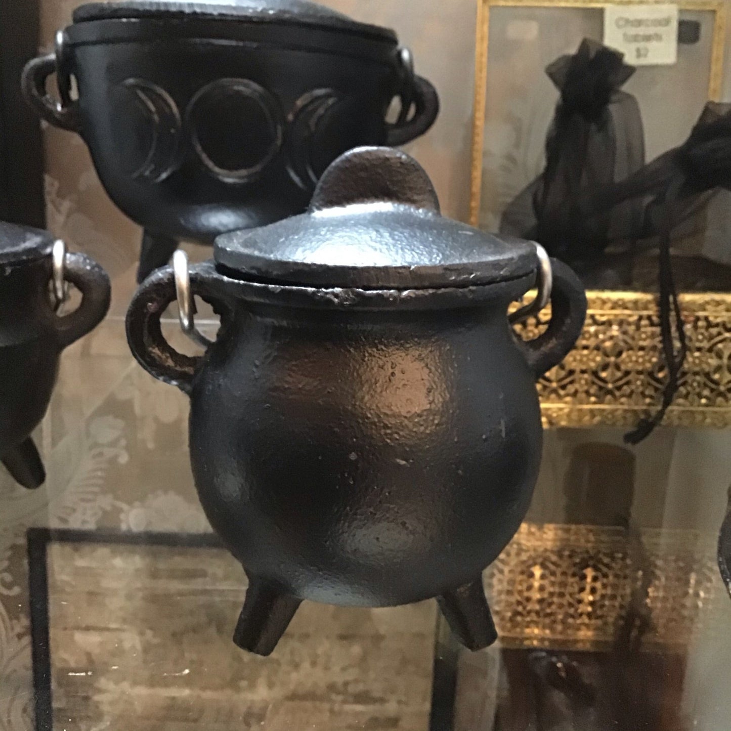 Small Black Cast Iron Cauldron 3" - Loved To Death