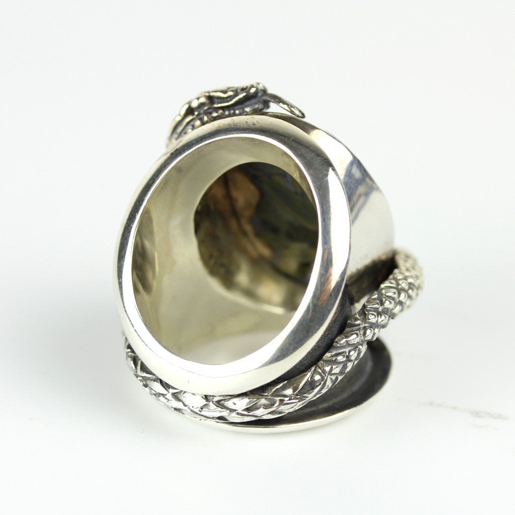 Snake Pietersite { Blue } Sterling Ring - Loved To Death