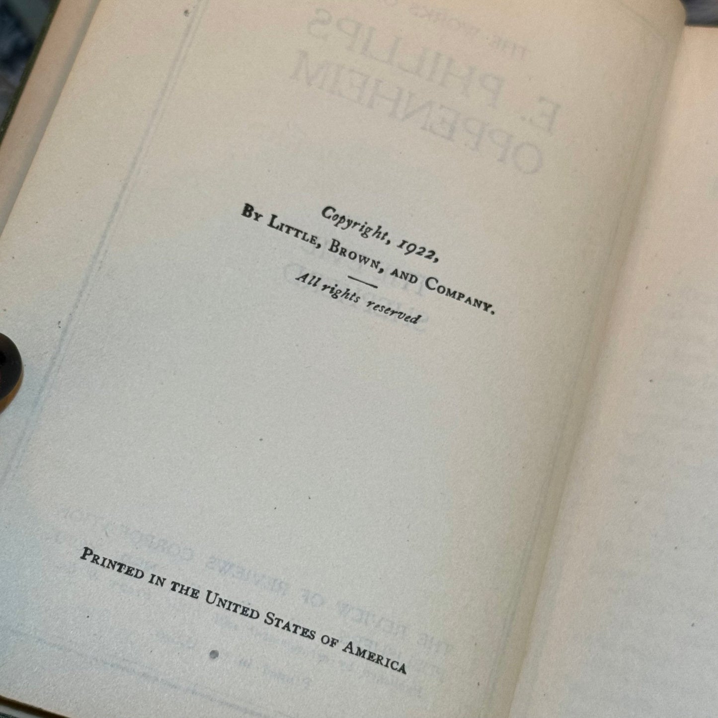 Spider In Web Gold Embossed { The Evil Shepherd } 1922 Oppenheimer Book - Loved To Death