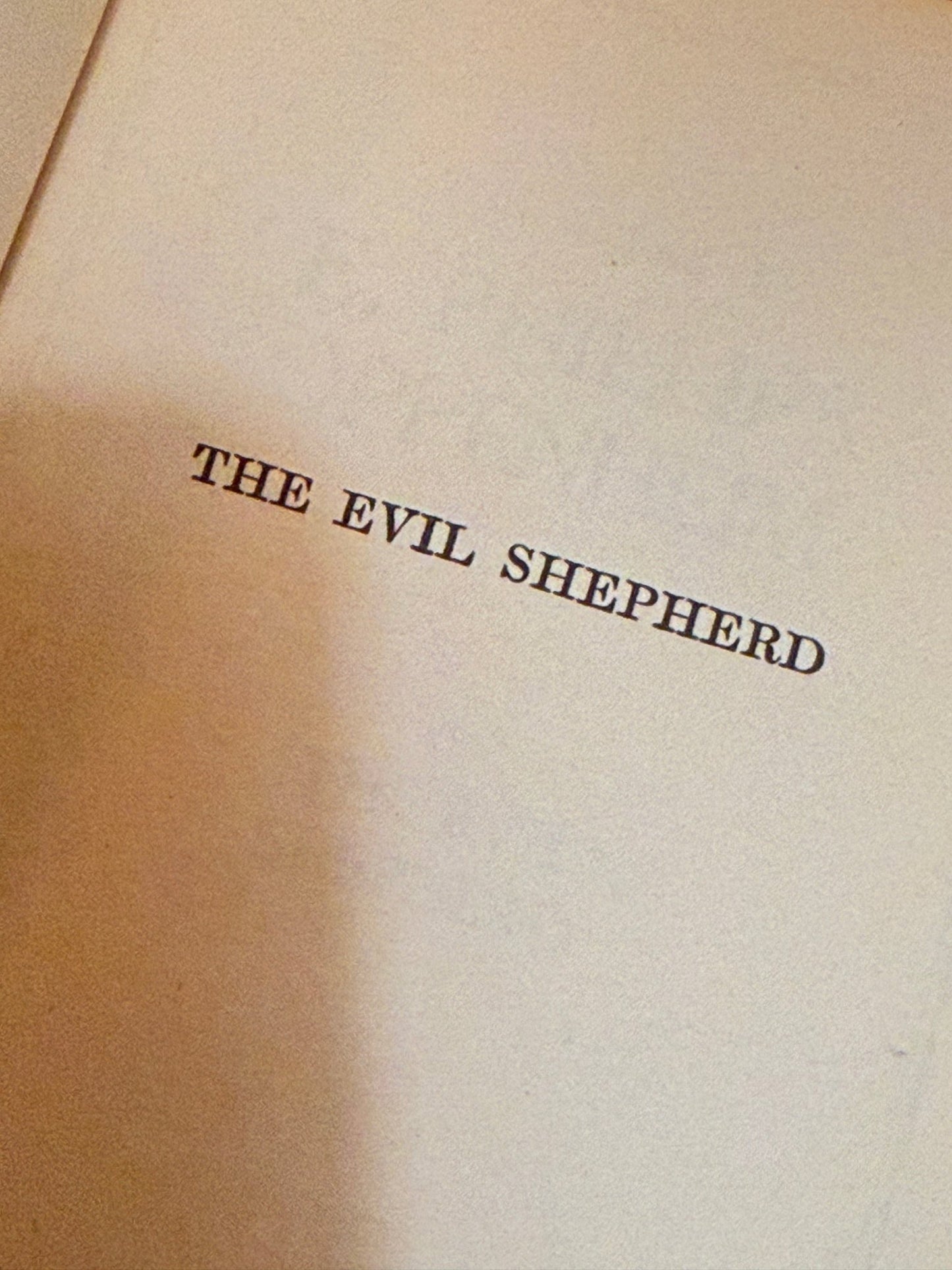 Spider In Web Gold Embossed { The Evil Shepherd } 1922 Oppenheimer Book - Loved To Death