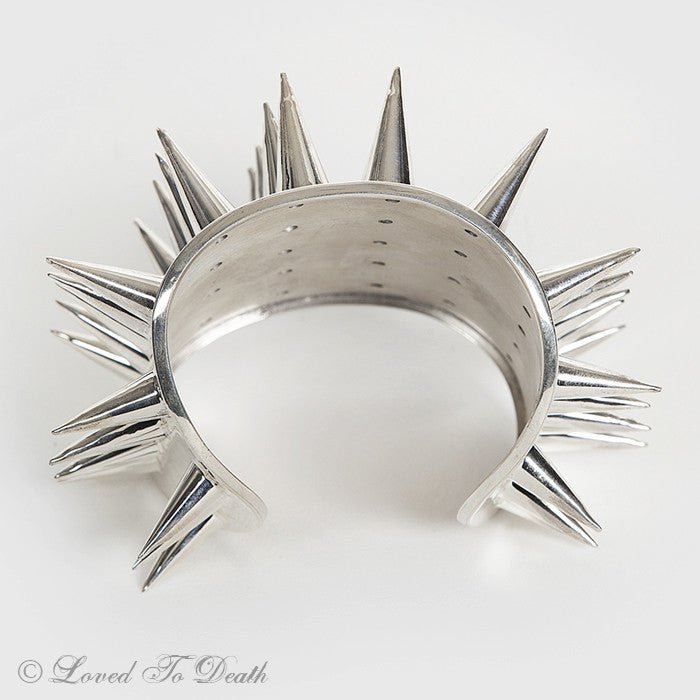 Spiked Cuff Sterling Silver - Loved To Death