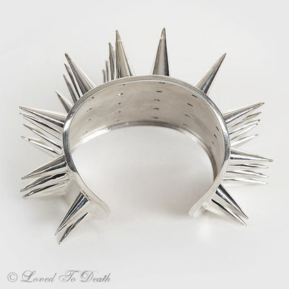 Spiked Cuff Sterling Silver - Loved To Death