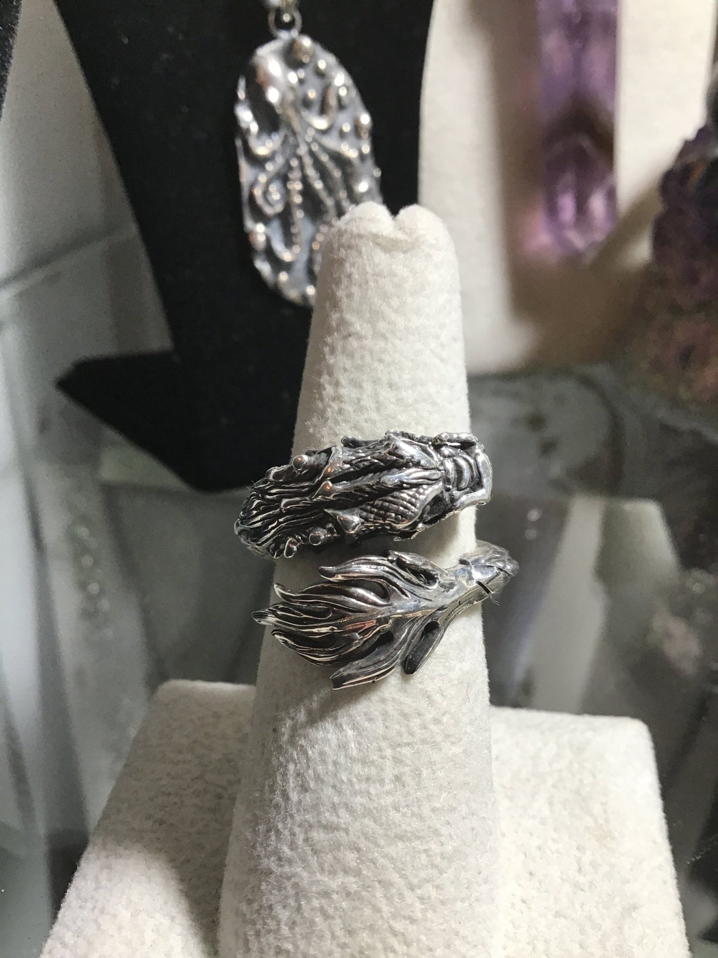 Sterling Dragon Ring - Loved To Death