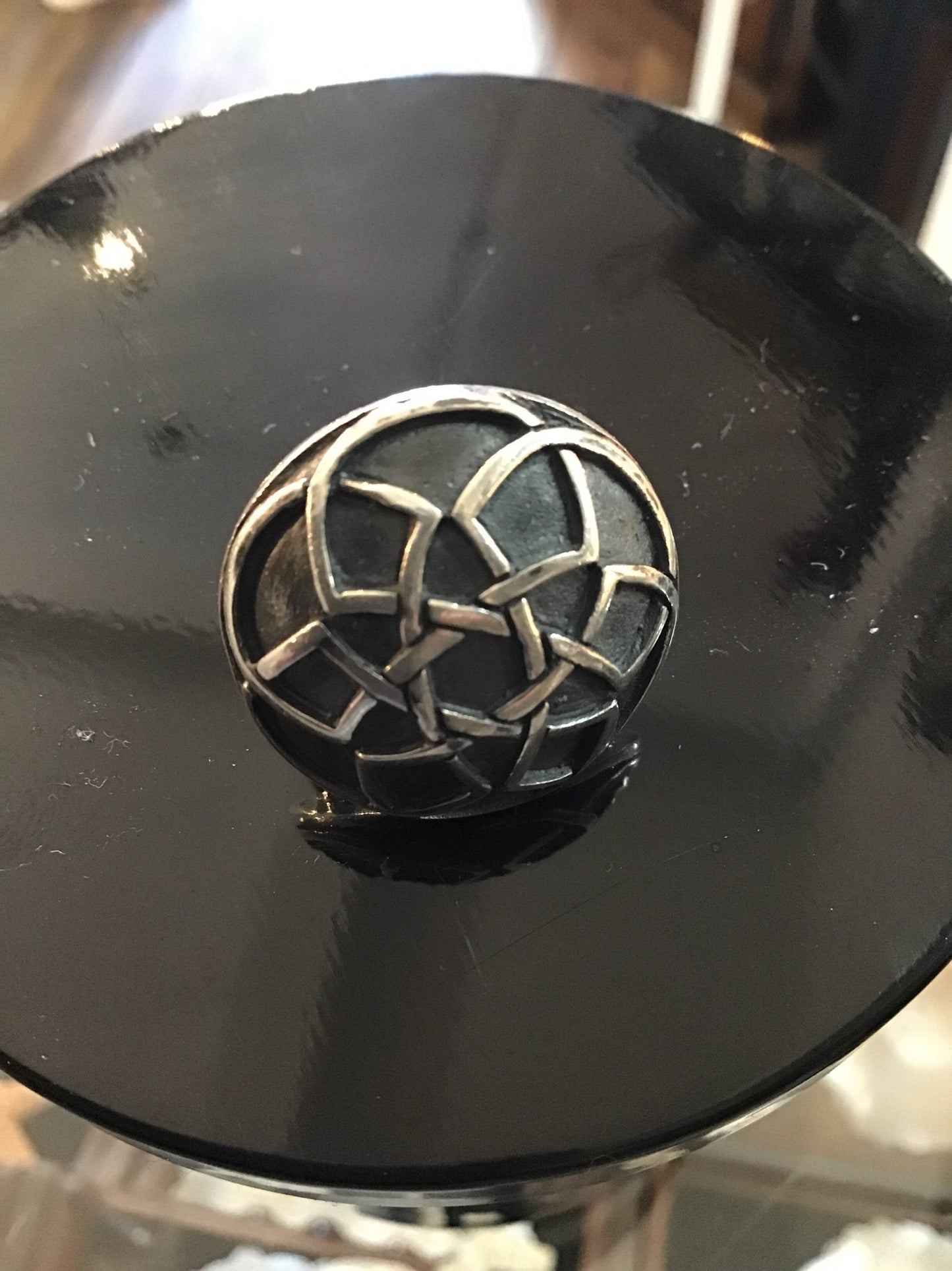 Sterling Sacred Geometry Ring - Loved To Death