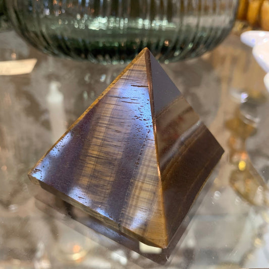 Tigers Eye Crystal Pyramid - Loved To Death