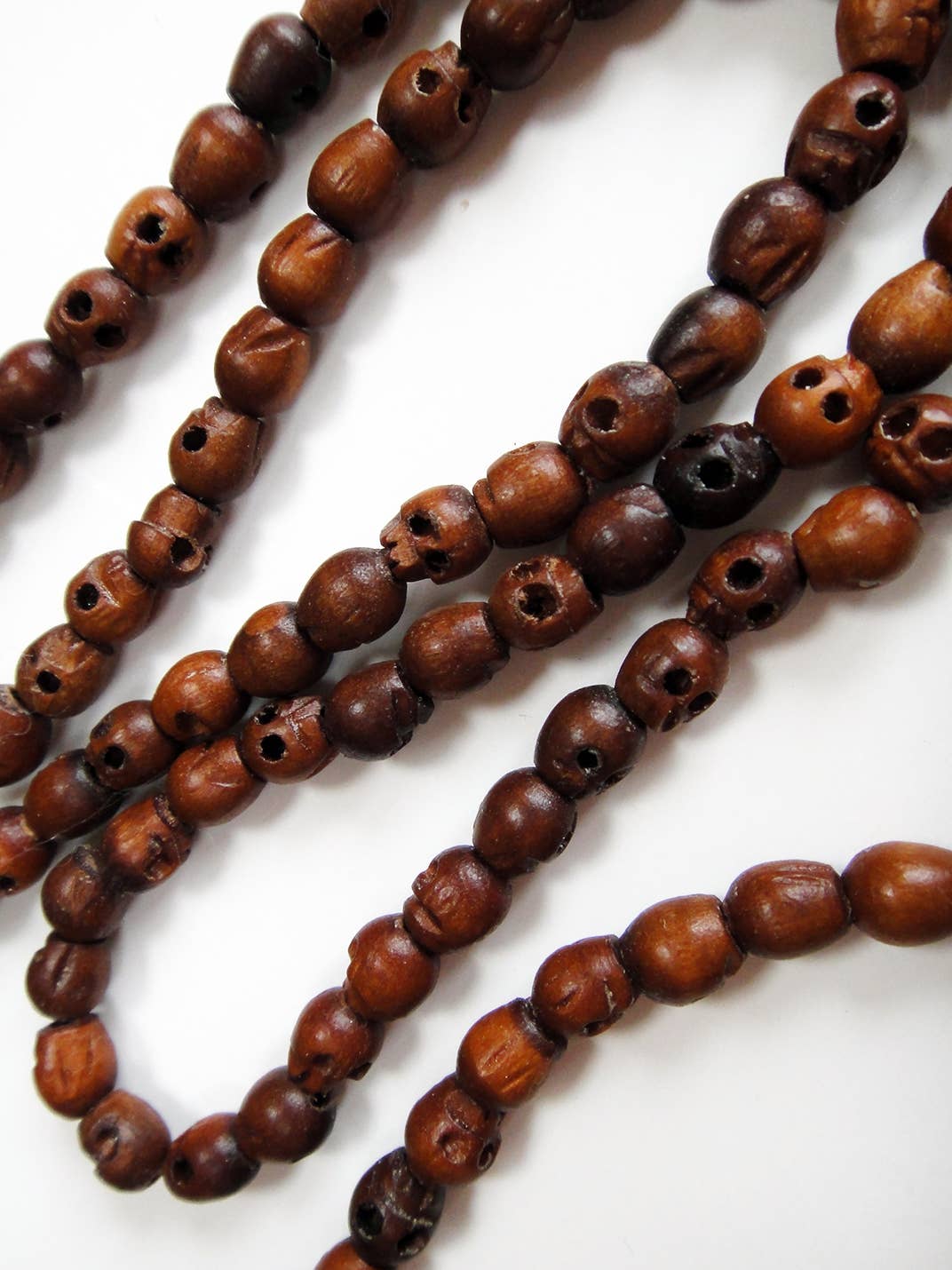 Tiny Wood Skull Mala - Loved To Death