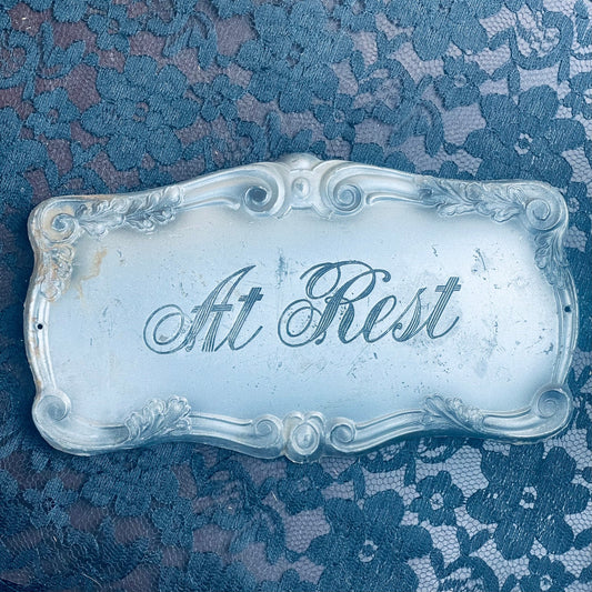 Victorian At Rest Coffin Plaque - Loved To Death